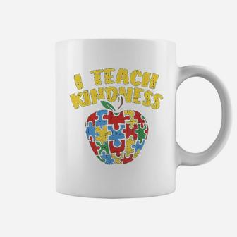 Teacher I Teach Kindness Apple Puzzle Coffee Mug - Seseable