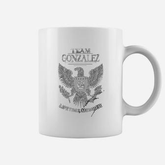 Team Gonzalez Lifetime Member Family Surname Coffee Mug - Seseable