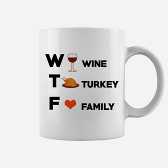 Thanksgiving Party Wine Turkey Family Cool Women Gift Coffee Mug - Seseable