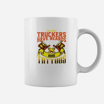 The Best Trucker Have Tattoos Beards Fathers Day Coffee Mug - Seseable
