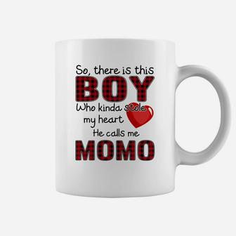 The Boy Stole My Heart Calls Me Momo Heart Mother Gift Coffee Mug | Seseable CA