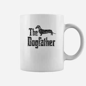 The Dogfather Dachshund Dog, dad birthday gifts Coffee Mug - Seseable