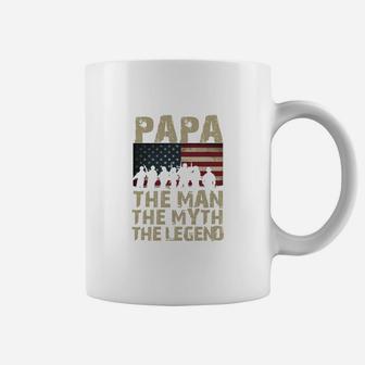 The Man Myth Legend Papa T Shirts Men Veteran Army Coffee Mug - Seseable