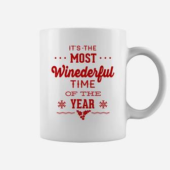 The Most Wine Derful Time Of The Year Funny Xmas Coffee Mug - Seseable