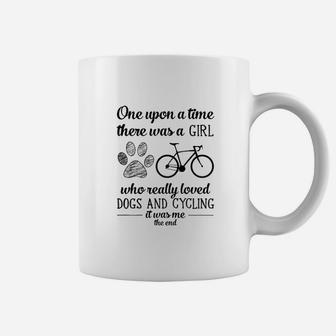 There Was A Girl Who Really Loved Dogs And Cycling Coffee Mug - Seseable