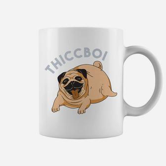 Thiccboi Thicc Boi Funny Fat Dog Meme Coffee Mug - Seseable