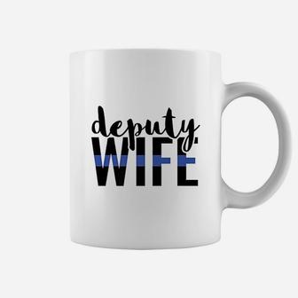 Thin Blue Line Family Deputy Wife Coffee Mug - Seseable