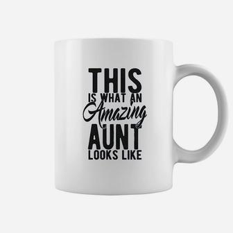 This Is What An Amazing Aunt Looks Like Funny Family Coffee Mug - Seseable