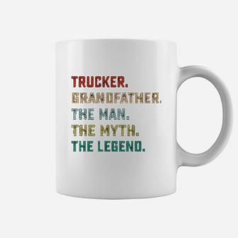 Trucker Grandfather The Man Myth Legend Coffee Mug - Seseable