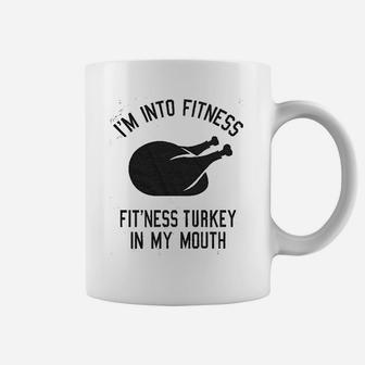 Turkey In My Mouth Funny Thanksgiving Thankful Graphic Coffee Mug - Seseable