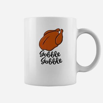 Turkey Time Gobble Gobble Thanksgiving Christmas Dinner Leg Coffee Mug - Seseable