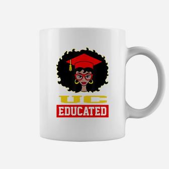 Uc Educated Black Girl Graduate University Black History Month Proud Black Gift Coffee Mug - Seseable