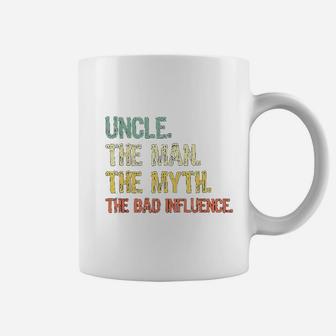 Uncle The Man The Myth Bad Influence Retro Gift Christmas Coffee Mug - Seseable