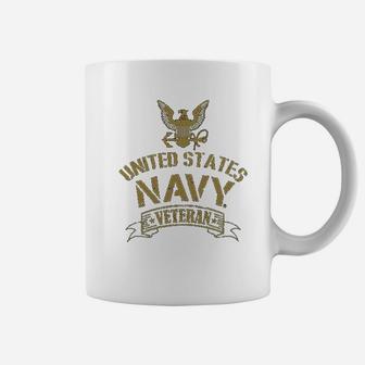 Us Navy Veteran With Eagle Emblem Graphic Coffee Mug - Seseable
