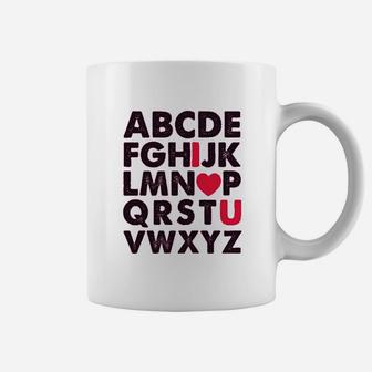 Valentines Day Outfit Alphabet Abc I Love You Coffee Mug - Seseable