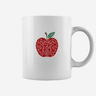 Valentines Day Teacher Cute Apple Hearts Coffee Mug - Seseable