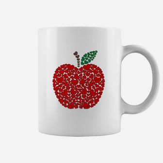 Valentines Day Teacher Cute Apple Hearts Gift Coffee Mug - Seseable