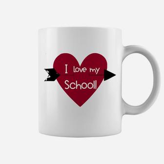 Valentines Teacher Principal Staff I Love My School Coffee Mug - Seseable