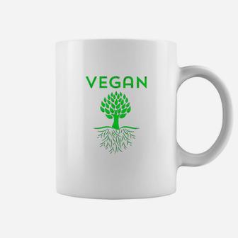 Vegan Tree Roots Green Vegetarian Love Mother Earth Organic Coffee Mug - Seseable