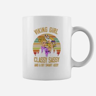 Viking Girl Classy Sassy And A Bit Smart Sassy Coffee Mug - Seseable