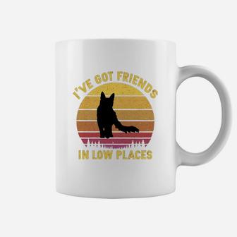 Vintage Angora I Have Got Friends In Low Places Cat Lovers Coffee Mug - Seseable