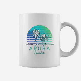 Vintage Aruba Beach Tropical Vibes Vacation Souvenir Gift Coffee Mug - Seseable