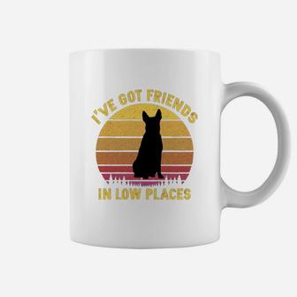 Vintage Australian Cattle Dog I Have Got Friends In Low Places Dog Lovers Coffee Mug - Seseable