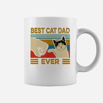 Vintage Best Cat Dad Ever Bump Fit Coffee Mug - Seseable