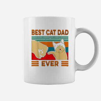 Vintage Best Cat Dad Ever Fun Coffee Mug - Seseable