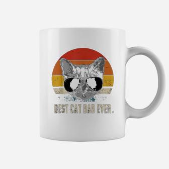 Vintage Best Cat Dad Ever Retro Cat Daddy Coffee Mug - Seseable