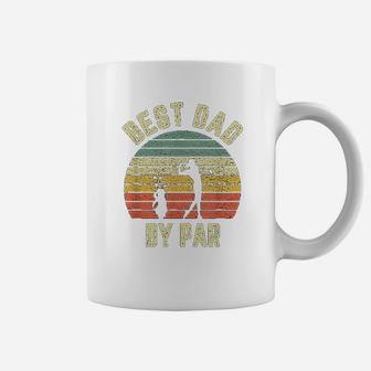 Vintage Best Dad By Par Fathers Day Golfing Coffee Mug - Seseable