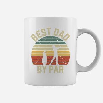 Vintage Best Dad By Par Golf Sport Fathers Day Coffee Mug - Seseable