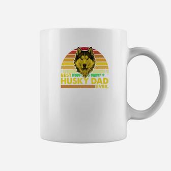 Vintage Best Husky Dad Ever Dog Daddy Father Coffee Mug - Seseable