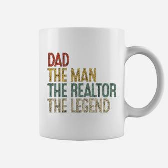Vintage Dad Man Realtor Legend Gift Father Real Estate Agent Coffee Mug - Seseable