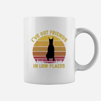 Vintage Doberman I Have Got Friends In Low Places Dog Lovers Coffee Mug - Seseable