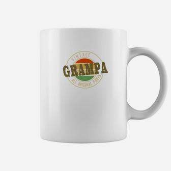 Vintage Grampa Original Parts Farthers Day Grandpa Men Gift Premium Coffee Mug - Seseable