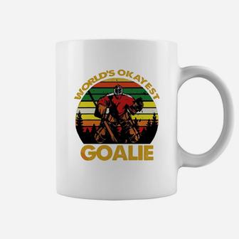 Vintage Hockey Worlds Okayest Goalie Shirtvintage Hockey Worlds Okayest Goalie Coffee Mug - Seseable