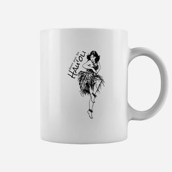 Vintage Hula Girl Hawaii Vacation Coffee Mug - Seseable