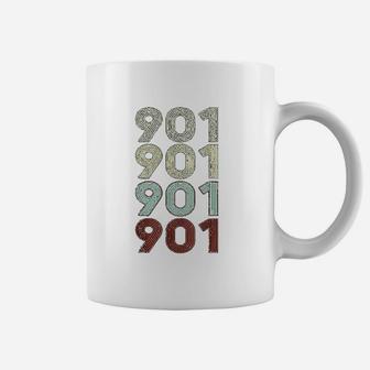 Vintage Memphis Tennessee 901 Area Code Retro Gift Coffee Mug - Seseable