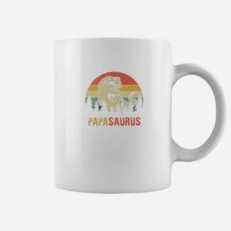 Vintage Papasaurus T Rex Papa Saurus Dinosaur Dad Father Coffee Mug - Seseable