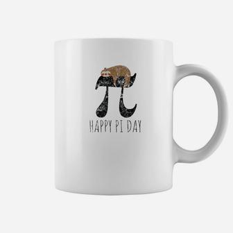 Vintage Pi Day Lazy Sloth Happy Pi Day Gift Coffee Mug - Seseable