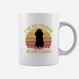 Vintage Poodle I Have Got Friends In Low Places Dog Lovers Coffee Mug - Seseable