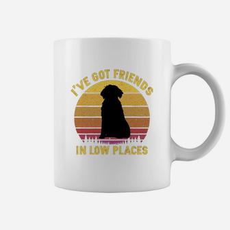 Vintage Portuguese Water Dog I Have Got Friends In Low Places Dog Lovers Coffee Mug - Seseable