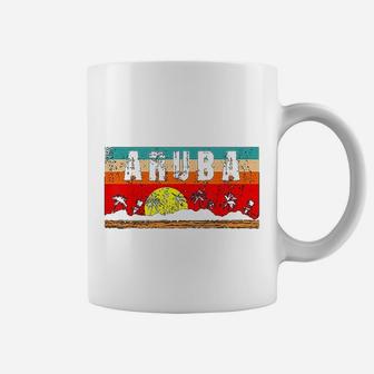 Vintage Relaxing Tropical Aruba Sandy Sunset Gift Coffee Mug - Seseable