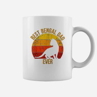Vintage Retro Best Bengal Cat Dad Ever Coffee Mug - Seseable