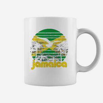 Vintage Retro Jamaica Flag Jamaican 70's 80's Coffee Mug - Seseable