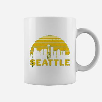 Vintage Seattle Washington Cityscape Retro Coffee Mug - Seseable