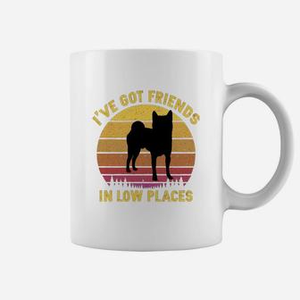 Vintage Shiba Inu I Have Got Friends In Low Places Dog Lovers Coffee Mug - Seseable