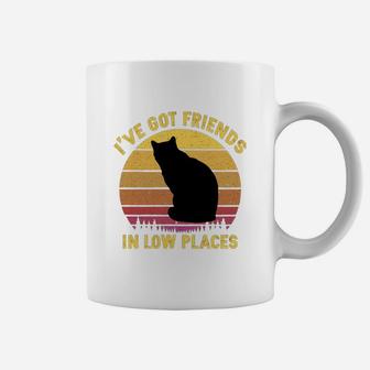 Vintage Siamese I Have Got Friends In Low Places Cat Lovers Coffee Mug - Seseable
