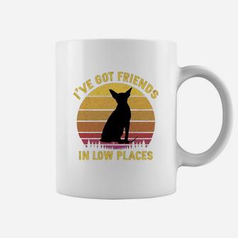 Vintage Sphynx I Have Got Friends In Low Places Cat Lovers Coffee Mug - Seseable